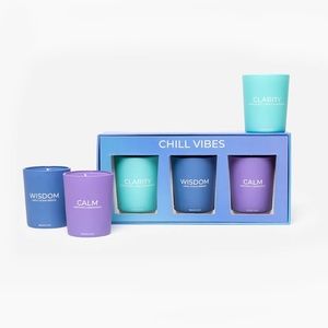 Chill Vibes - Crystal Candle Votive Trio